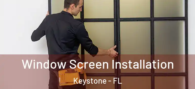  Window Screen Installation Keystone - FL